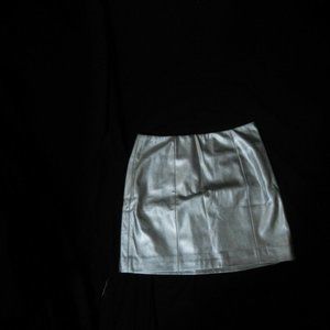 Women's Faux leather A-line skirt